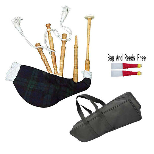 Black Watch Baby Toy Mini Bagpipe with Cover & Cord Free Bag and Reed Gift-TC