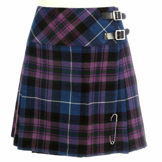 Ladies Mini Kilt Skirt – Pride of Scotland Tartan Free kilt Pin UK Sizes 6–2