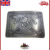 Scottish Kilt Belt Buckle with Rampant Lion - Antique/Chrome Finish - kilt Pin