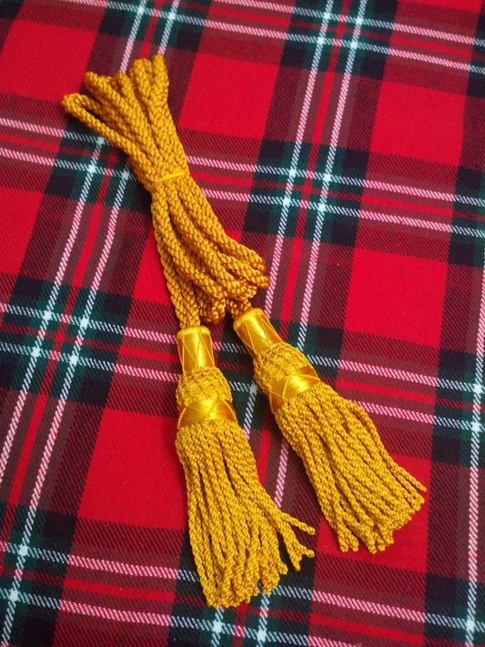 Scottish Great Highland Bagpipe Drone Cord Silk Golden Color/bagpipe silk cord