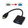 TC HDMI Fits for Male IN to VGA Female OUT Converter Cable Adaptor Black for TV