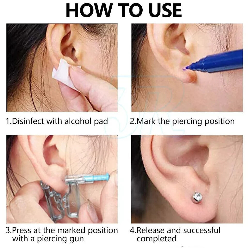 TC Disposable Ear Pierce Gun Ear Piercing gun disposable Sterilized Plastic