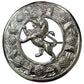 KILT FLY PLAID BROOCH LION RAMPANT THISTLE BORDER CHROME FINISH/SCOTTISH LION