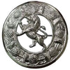 KILT FLY PLAID BROOCH LION RAMPANT THISTLE BORDER CHROME FINISH/SCOTTISH LION