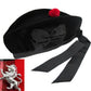 Plain Glengarry Cap with Hat Badges Chrome/Balmoral cap badges/Highlander Cap-Tc