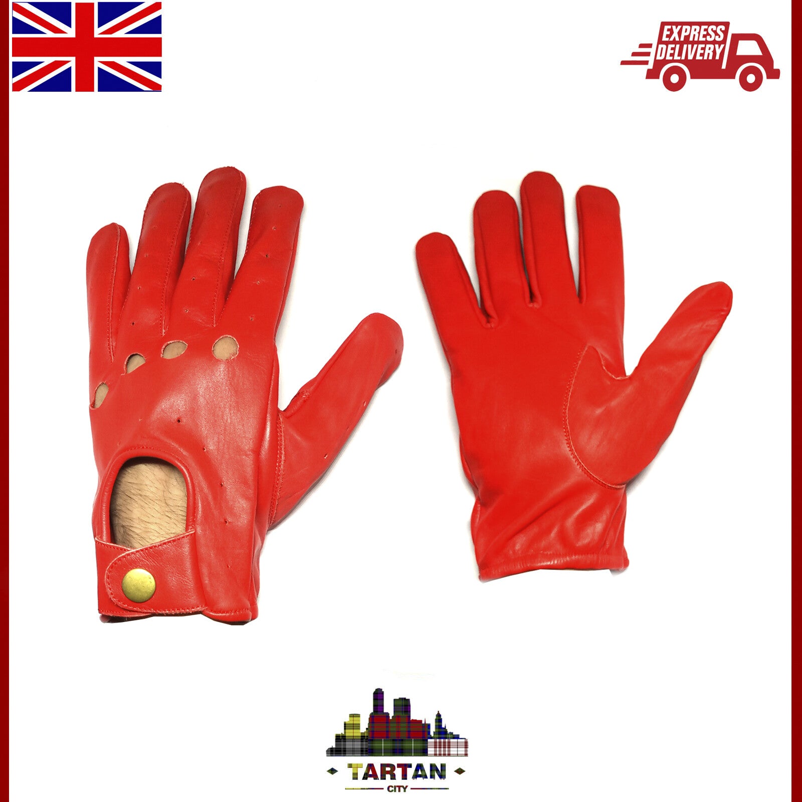 TC Men Driving Gloves Classical Retro Genuine Soft Leather Riding Gloves Vintage