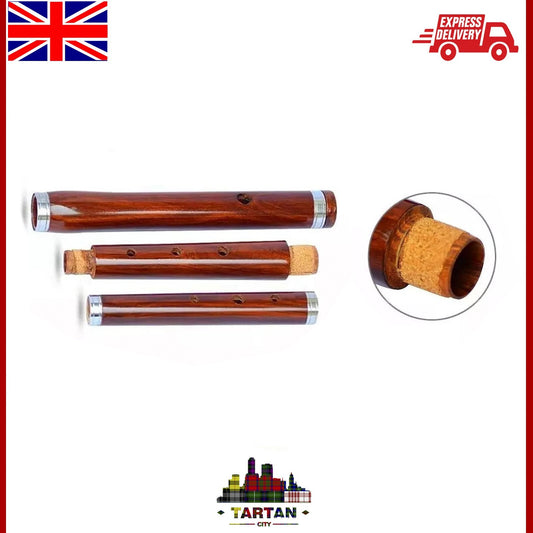 3-Part Wooden Irish D Flute - Professional Tunable with Hard Case