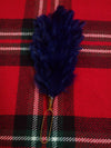 T C Feather Hackle Plume Glengarry Cap Royal Blue/Balmoral Hats feather hackle