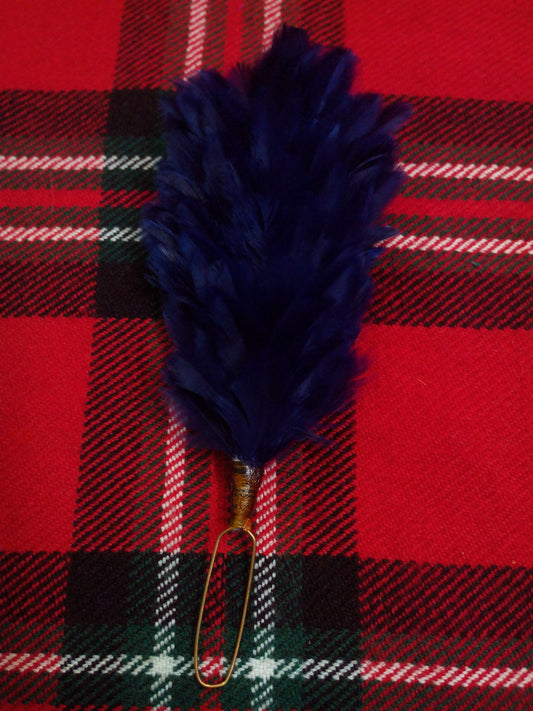 T C Feather Hackle Plume Glengarry Cap Royal Blue/Balmoral Hats feather hackle