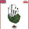 Tartancity Scottish Great Highland Bagpipe – Rosewood, Silver, Green Tartan