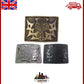 Antique Chrome & Jet Black Celtic Knot Scottish Kilt Buckle by Tartancity