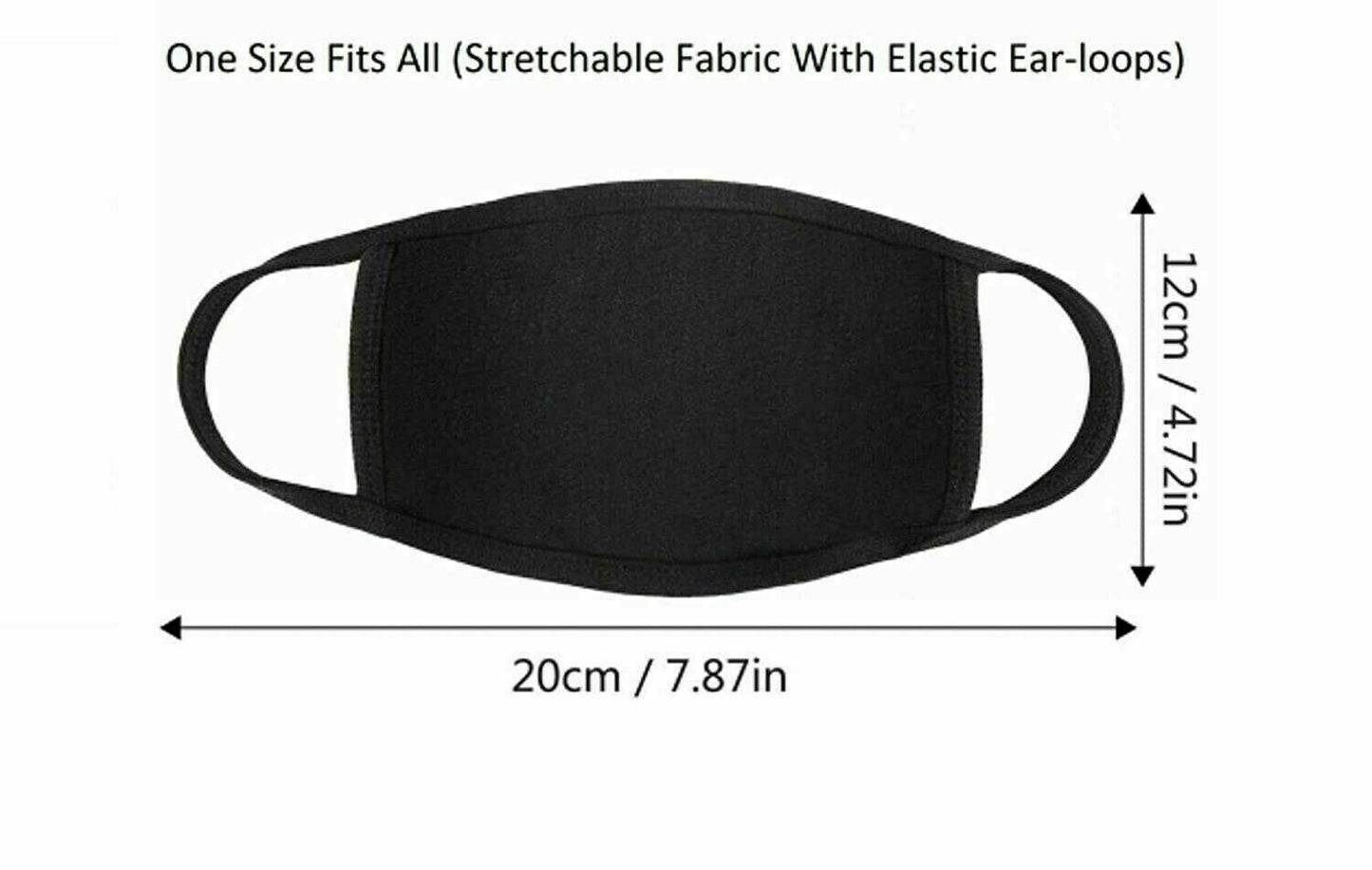 FACE MASK PREMIUM Cotton Reusable Washable Mouth Cover 3 Layers Adult Kids-TC