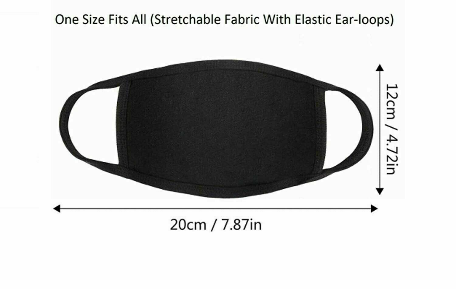 FACE MASK PREMIUM Cotton Reusable Washable Mouth Cover 3 Layers Adult Kids-TC