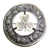 TC New Irish Shamrock Fly Plaid Brooch/Kilt Brooch shamrock Antique 3"
