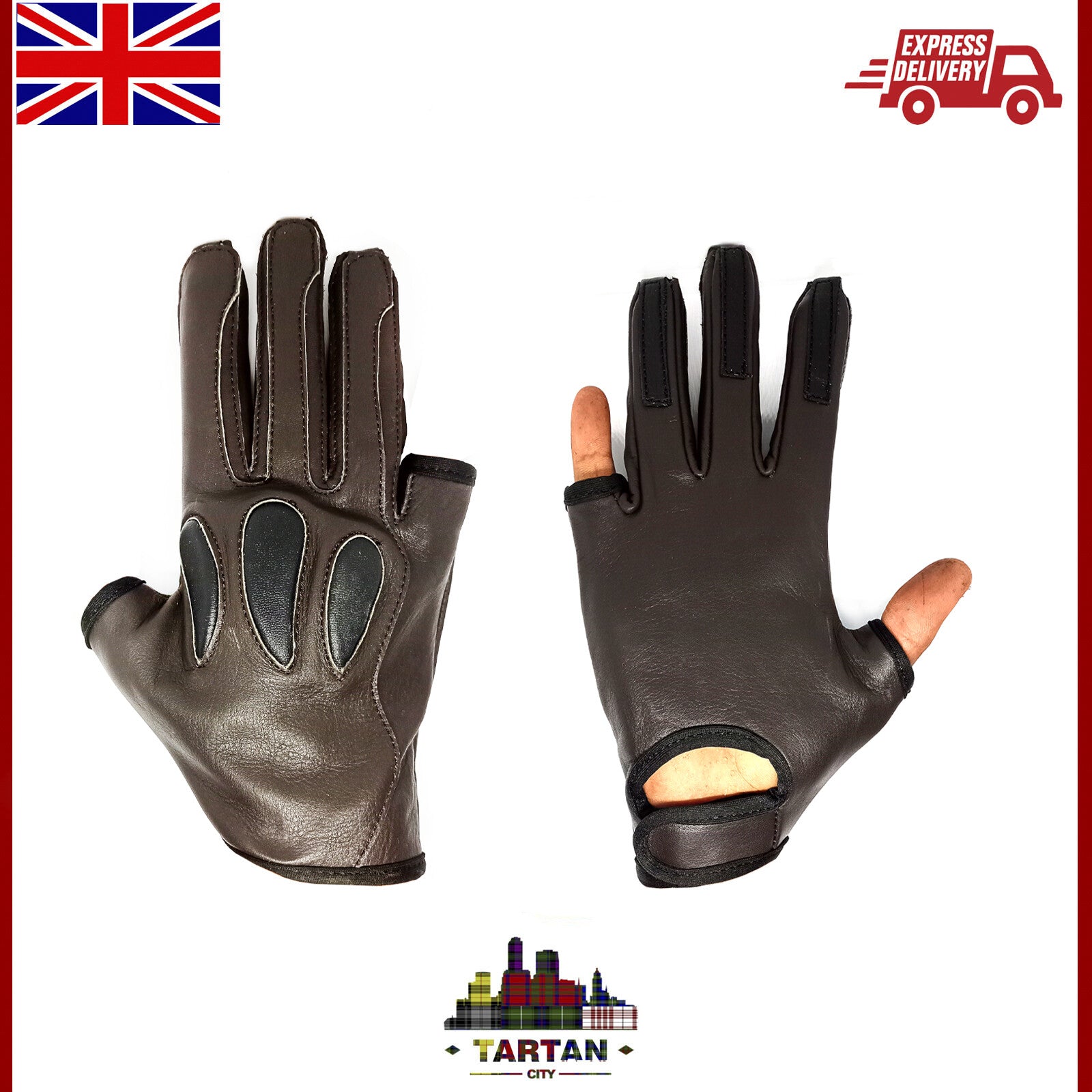 TC Italian Archer 3 Full Finger Hunting Shooting Protective Leather Gloves