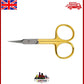 Golden Curved Cuticle Scissors - Arrow Point Nail Tool