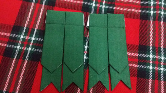 TC Men’s Kilt Sock Flashes Green Tartan/Scottish Kilt Hose Socks flashes green