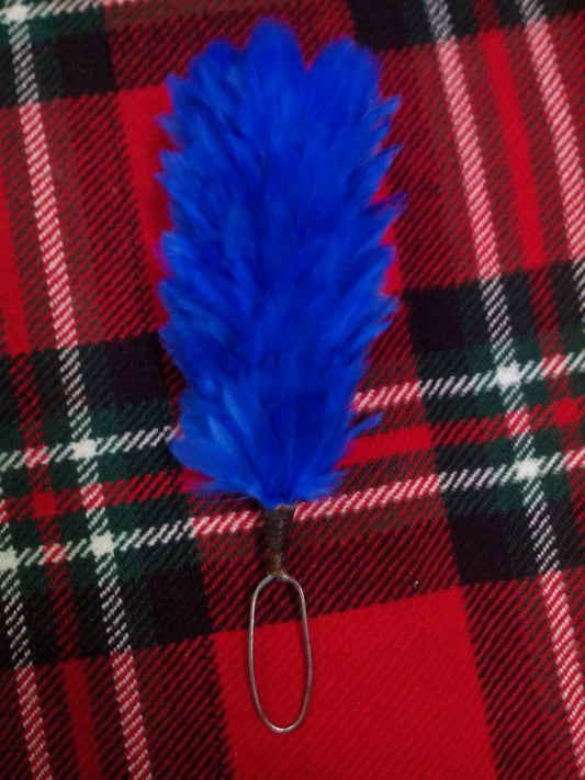 TC Blue Feather Hackle Plume Glengarry Cap/Balmoral Hats/cap feather hackle 5.5"