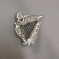 TC Irish Celtic Harp Cap Badges/Glengarry Hat Badge Pin Silver/Brass,Military