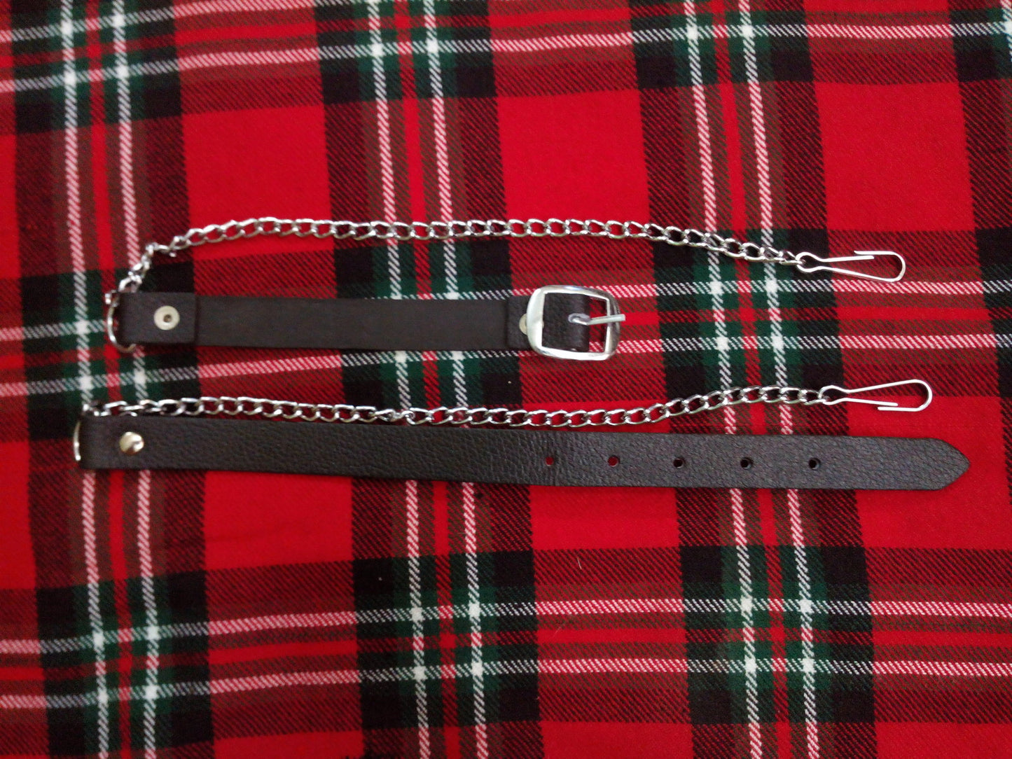 T.C Half Dress Black Leather Kilt Sporran/Plain leather half dress kilt sporran