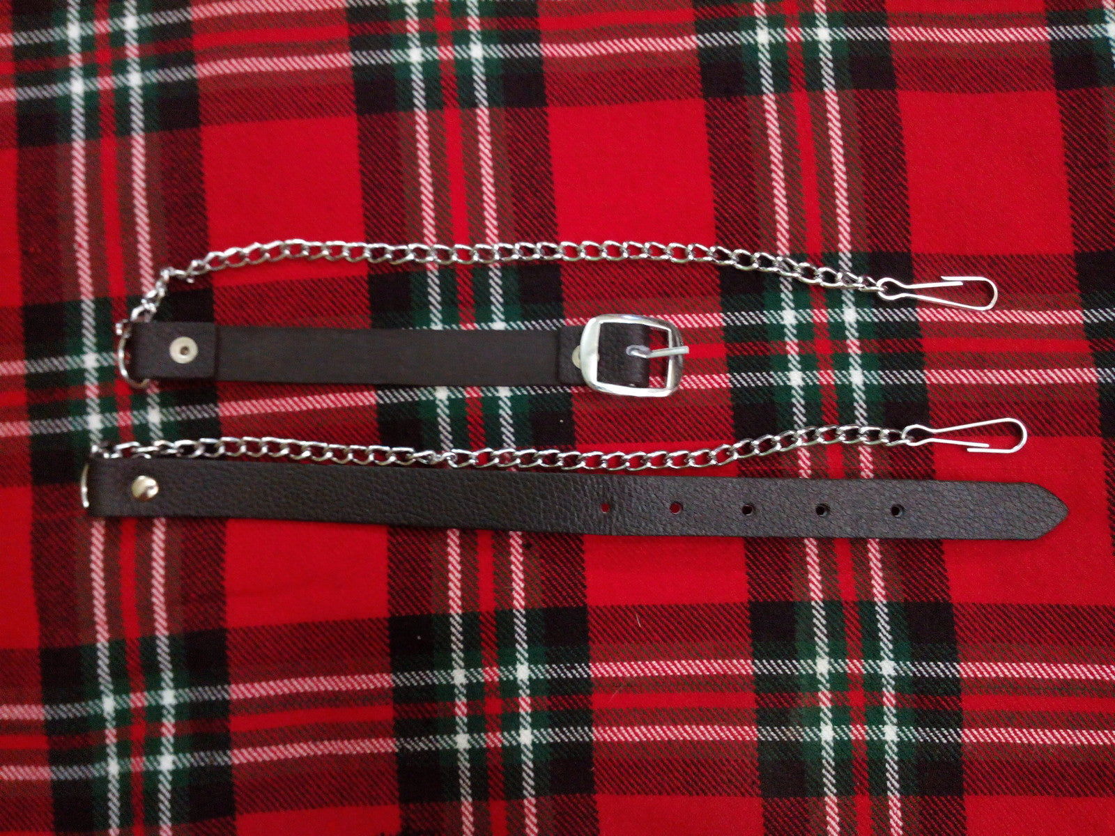 T.C Half Dress Black Leather Kilt Sporran/Plain leather half dress kilt sporran