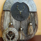 New Full Dress Kilt Sporran Formal Seal Skin Celtic Cantle Antique Stag Head-Tc