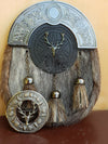 New Full Dress Kilt Sporran Formal Seal Skin Celtic Cantle Antique Stag Head-Tc