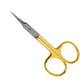 GOLD SILVER STEEL SUPER SHARP CURVED EDGE CUTICLE NAIL SCISSORS ARROW POINT-TC