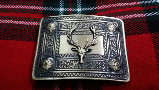TC Men’s Celtic Kilt Belt Buckle Stag Head Antique Finish/CELTIC kilt Buckles