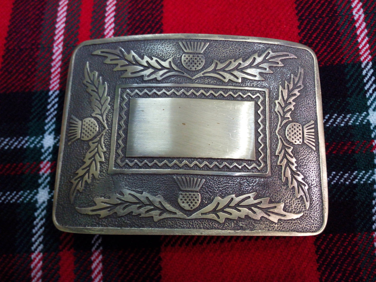 TC Mens Deluxe Thistle Design Kilt Belt Buckle Antique Finish/kilt belt Buckles