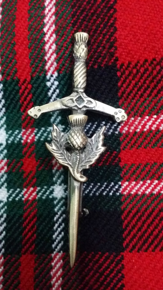 TC New Thistle Hilt Kilt Pin Antique Finish 3.5"/Boys,Child kilt Pins antique
