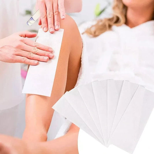 TC 100 x Wax Paper Strips Waxing Leg Body Non - Woven High Quality