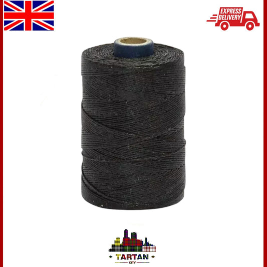 50g Roll of Black Bagpipe Hemp - Ideal for Practice Chanter Reeds, Not Waxed