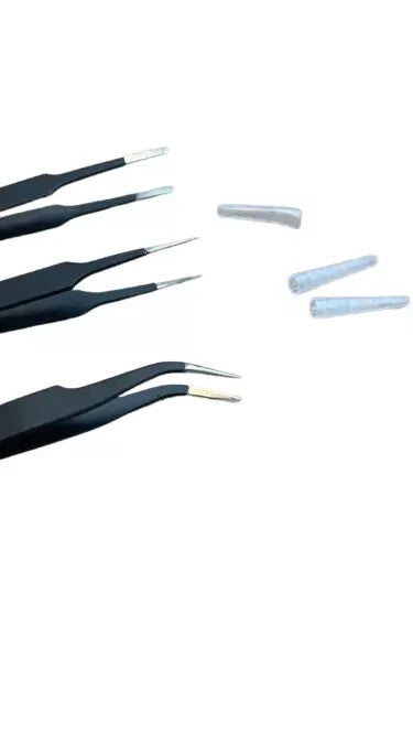 TC 3pcs Tweezers Set Plucker Eyelash Extension Hair Removal Pluckers
