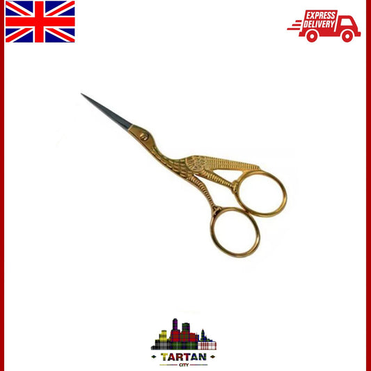 GOLDEN STORK Manicure Scissors - Cuticle, Eyebrow & Facial Hair Precision Tool