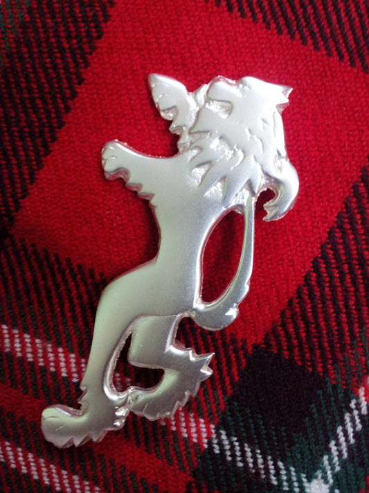 Mens Scottish Lion Rampant Kilt Pin Silver Plated/Highland lion rampant kilt pin
