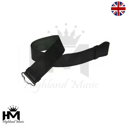 Scottish Highland Black Leather Kilt Belt & Antique Celtic Knot Buckle