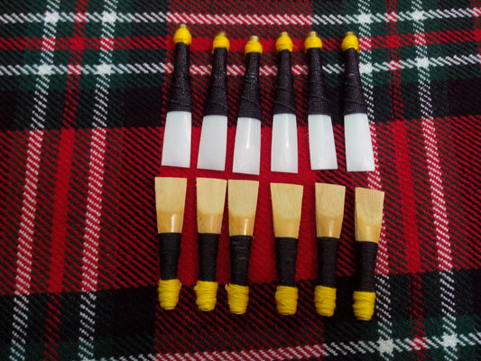 TC Highland Bagpipes Cane Reeds/Bagpipe Practice Chanter Synthetic reeds 12 Pcs