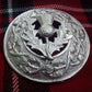 TC Men’s Scottish Kilt Fly Plaid Brooch Thistle Silver Plated/Fly Plaid Brooches