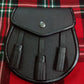 T.C Half Dress Black Leather Kilt Sporran/Plain leather half dress kilt sporran