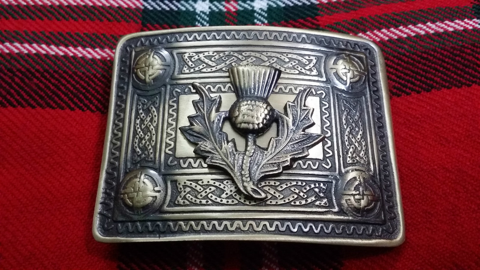 TC Men’s Celtic Kilt Belt Buckle Thistle Antique Finish/CELTIC kilt belt Buckle