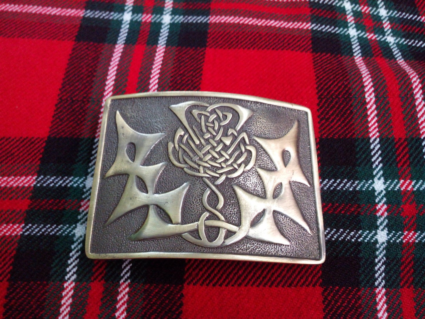 TC Men’s Kilt Belt Buckle Celtic Knot Thistle Antique Finish/belt Buckle antique