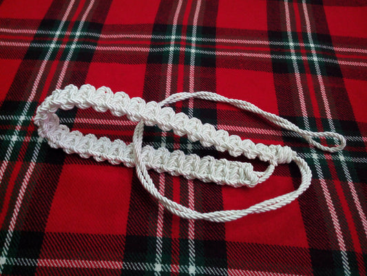 White lanyard Various Regiments/British Army white lanyard/WWI WWII army lanyard
