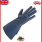 Leather Gloves Men Long Cuff Gauntlet Style for Piper Drummer Outfit