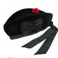Plain Glengarry Cap with Hat Badges Chrome/Balmoral cap badges/Highlander Cap-Tc