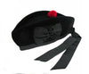 Plain Glengarry Cap with Hat Badges Chrome/Balmoral cap badges/Highlander Cap-Tc