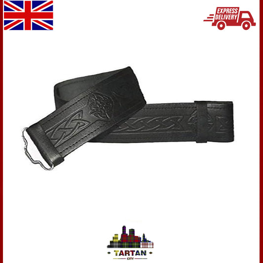 Tartancity - Scottish Highland Kilt Belt Buckle – Antique Swirl Celtic Design