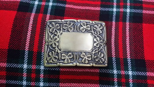 TC Mens Deluxe Thistle Design Kilt Belt Buckle Antique Finish/kilt belt Buckles