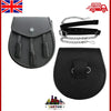 Scottish Crocodile Leather Sporran & Thistle Wallet – Stylish Kilt Accessories