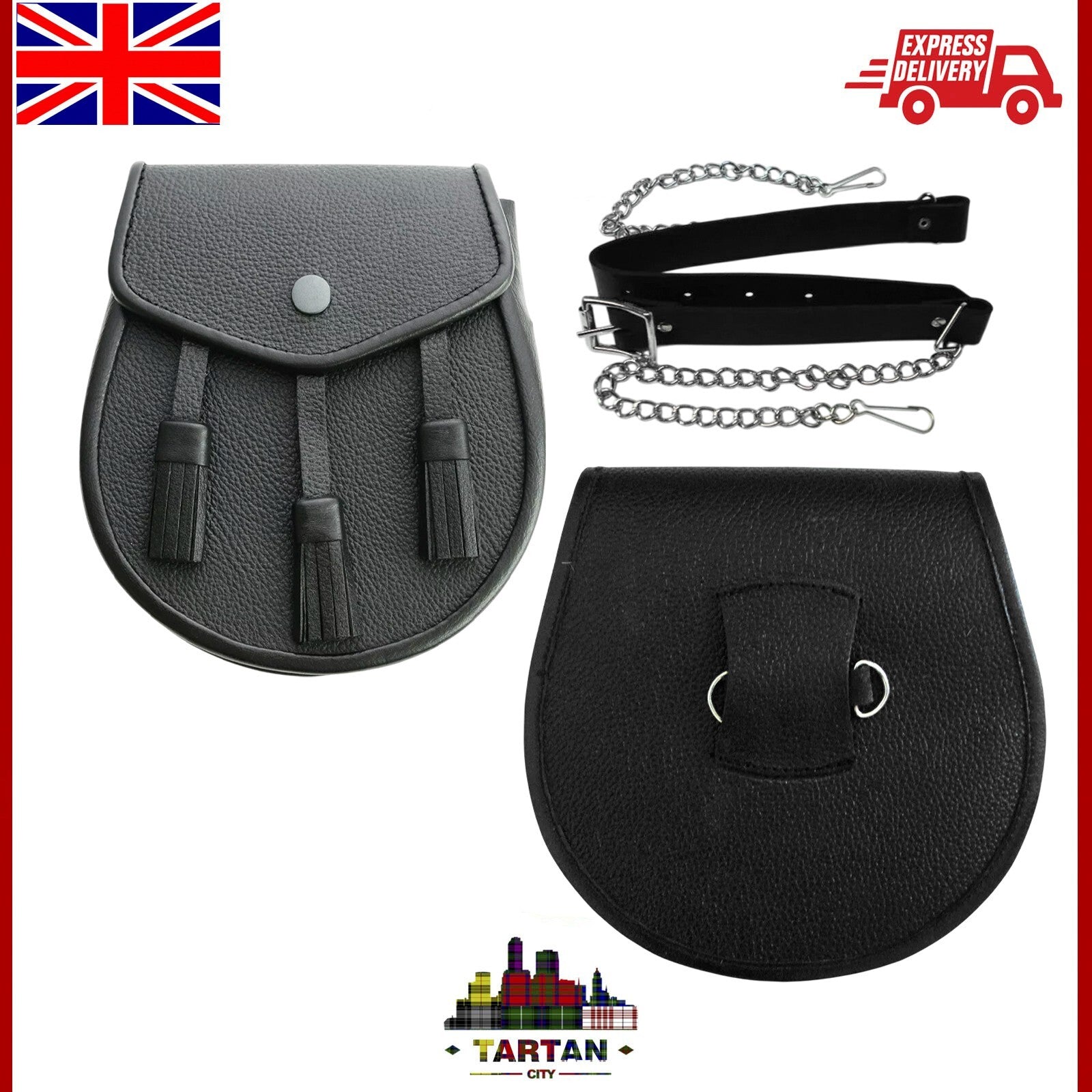 Scottish Crocodile Leather Sporran & Thistle Wallet – Stylish Kilt Accessories